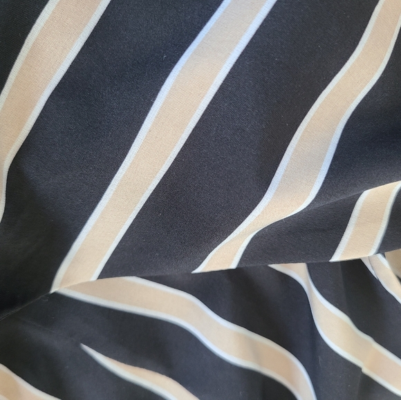 Wrap Mini Dress with Tie Front and Stripes - Picture 3 of 4